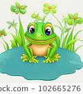 Frog illustration generated by AI 102665276