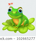 Frog illustration generated by AI 102665277