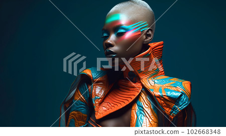 前衛古怪的太空風時裝秀(Generative AI) 前衛古怪的太空風時裝秀(Generative AI) 102668348