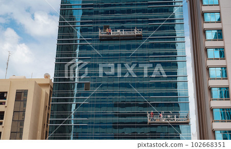 Beautiful view of the skyscrapers of Abu Dhabi 102668351