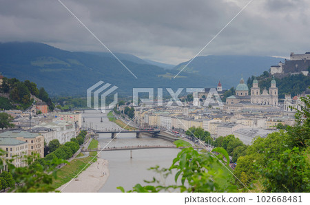 Historic city of Salzburg in summer, Austria Historic city of Salzburg in summer, Austria 102668481