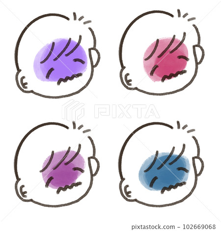 Bad face illustration Bad face illustration 102669068