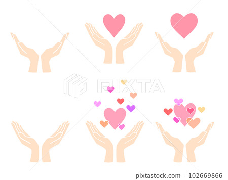 A hand that supports the heart No main line set 102669866