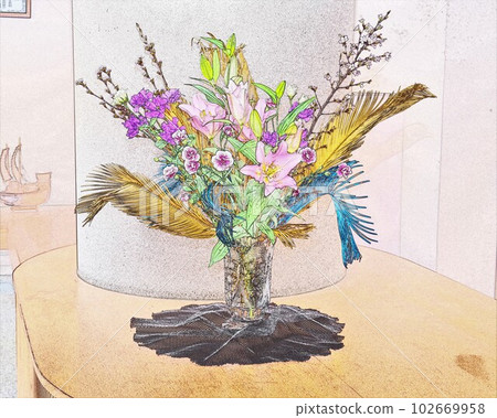 CG圖像插畫水彩風格素描3 CG圖像插畫水彩風格素描3 102669958