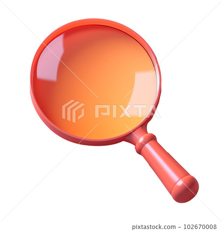 magnifying glass in 3D style trending color palette with Generative AI 102670008