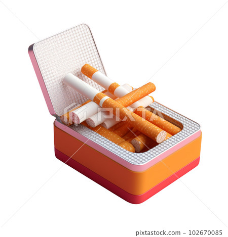 cigarette color palette cigarette box in 3D style trending color... - Stock Illustration  [102670085]