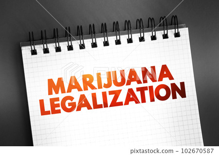 Marijuana Legalization text on notepad, concept background Marijuana Legalization text on notepad, concept background 102670587