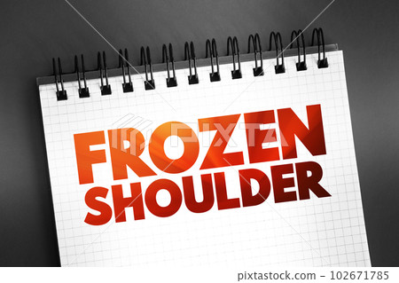 Frozen Shoulder text on notepad, concept background 102671785