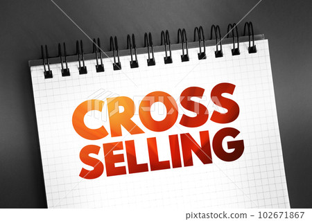 Cross Selling - action or practice of selling an additional product or service to an existing customer, text quote on notepad Cross Selling - action or practice of selling an additional product or service to an existing customer, text quote on notepad 102671867