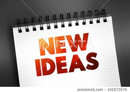New Ideas text quote on notepad, concept background 102672676