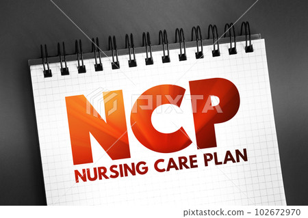 NCP Nursing Care Plan - provides direction on the type of nursing care the individual, family, community may need, acronym text on notepad 102672970