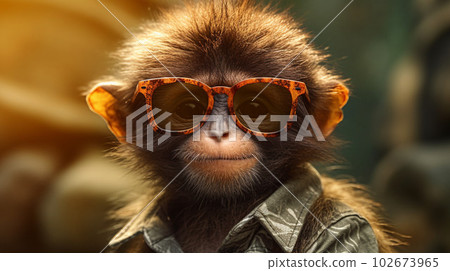 Cool Yellow Monkey Wearing Sunglasses At The Beach Background, Wallpapers,  Monkey, Sunglasses Background Image And Wallpaper for Free Download