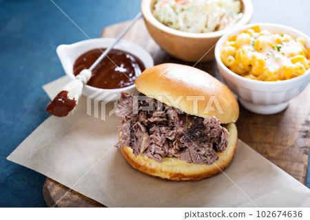 Bbq brisket sandwich Bbq brisket sandwich 102674636