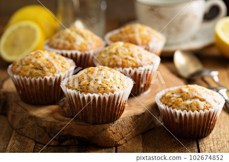 Lemon poppy seed muffins Lemon poppy seed muffins 102674852