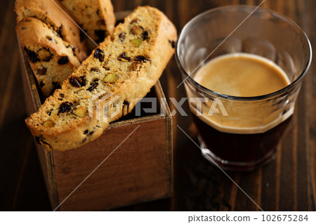 Homemade biscotti with coffee Homemade biscotti with coffee 102675284