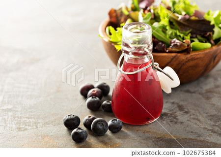 Blueberry vinaigrette salad dressing Blueberry vinaigrette salad dressing 102675384