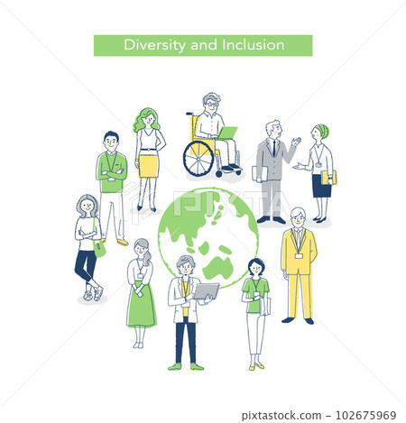 Diversity image Earth and business people 102675969