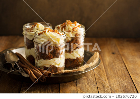 Carrot cake in a jar Carrot cake in a jar 102676720
