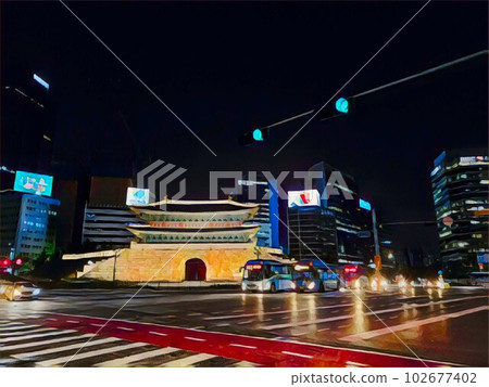 首爾的夜景 首爾的夜景 102677402