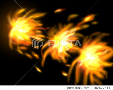 Fire sparking illustration material Fire sparking illustration material 102677411
