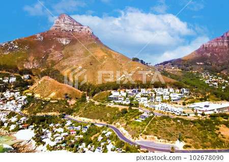 Beautiful scenery of Clifton Beach in Cape Town, a famous tourist attraction in South Africa. Beautiful scenery of Clifton Beach in Cape Town, a famous tourist attraction in South Africa. 102678090
