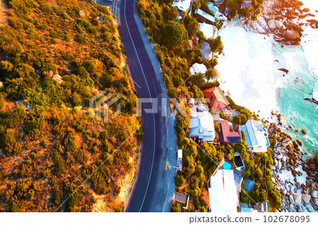 Beautiful scenery of Clifton Beach in Cape Town, a famous tourist attraction in South Africa. Beautiful scenery of Clifton Beach in Cape Town, a famous tourist attraction in South Africa. 102678095