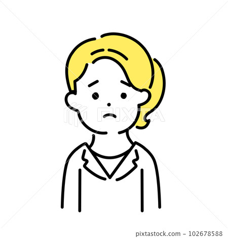 Illustration series of cute people _ Female office worker _ Confused Illustration series of cute people _ Female office worker _ Confused 102678588