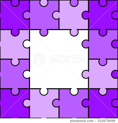 purple square puzzle frame purple square puzzle frame 102679099