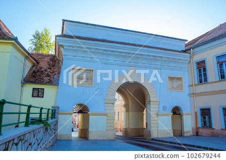 Historical Schei Gate in Old Town of Brasov city 102679244