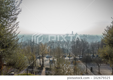 View of Brescia city from Cidneo Hill 102679325