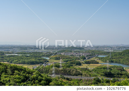 Scenery seen from Mt. Ono Alps, Hyogo Prefecture Scenery seen from Mt. Ono Alps, Hyogo Prefecture 102679776