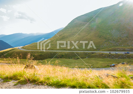 Romanian Carpathian mountains on a summer sunny day Romanian Carpathian mountains on a summer sunny day 102679935
