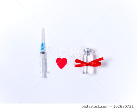 Valentine day and Vaccination concept 102680721