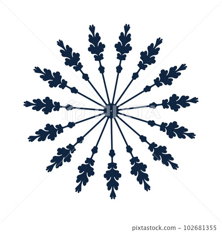 Blue snowflake on a white background. Clipart, icon, minimalism illustration, vector Blue snowflake on a white background. Clipart, icon, minimalism illustration, vector 102681355