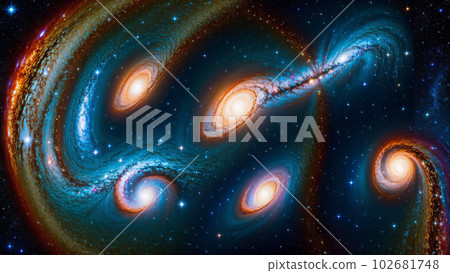 AI-generated image [Universe] Image of stars, galaxies, and space 102681748