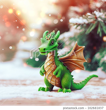 Wooden green dragon. Symbol of 2024 Wooden green dragon. Symbol of 2024 102681837