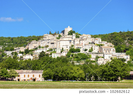 village of Simiane-la-Rotonde,  Alpes-de-Haute-Provence, France 102682612