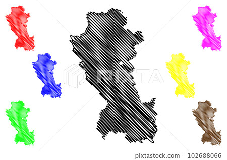 Potenza province (Italy, Italian Republic, Basilicata or Lucania region) map vector illustration, scribble sketch Province of Potenza map Potenza province (Italy, Italian Republic, Basilicata or Lucania region) map vector illustration, scribble sketch Province of Potenza map 102688066