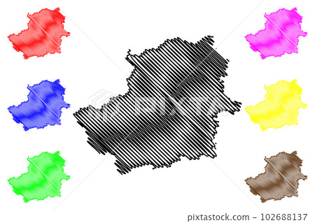 Metropolitan City of Turin (Italy, Italian Republic, Piedmont region) map vector illustration, scribble sketch Province of Turin map Metropolitan City of Turin (Italy, Italian Republic, Piedmont region) map vector illustration, scribble sketch Province of Turin map 102688137