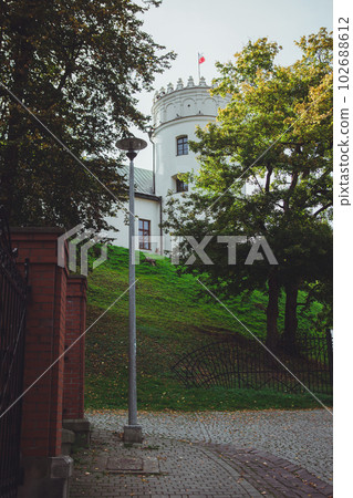 View of the Tower from the lower tier of the castle of Przemysl city View of the Tower from the lower tier of the castle of Przemysl city 102688612