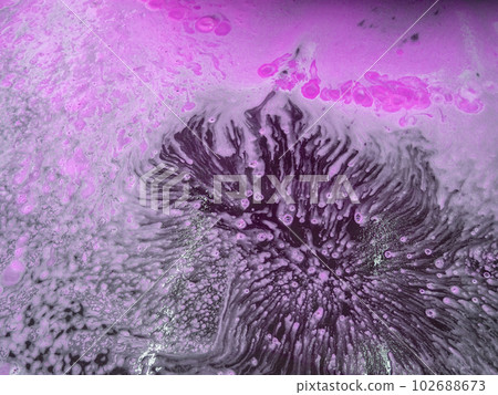 Beautiful pink and magenta soap background with waves and foam Beautiful pink and magenta soap background with waves and foam 102688673