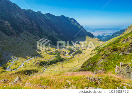Panoramic mountain road Transfagarasan, the most beautiful road in Europe 102688752