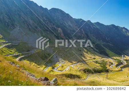 Panoramic mountain road Transfagarasan, the most beautiful road in Europe 102689842