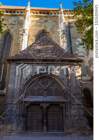 Part of The black church in Brasov. Transylvania, Romania Part of The black church in Brasov. Transylvania, Romania 102689845