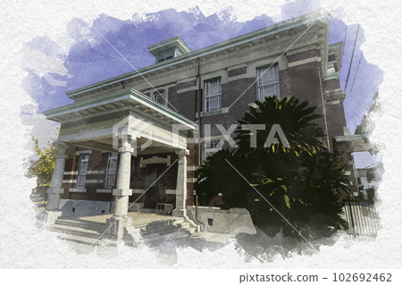 水彩畫佐賀城下町舊古河銀行佐賀市歷史民俗資料館佐賀縣佐賀市 水彩畫佐賀城下町舊古河銀行佐賀市歷史民俗資料館佐賀縣佐賀市 102692462