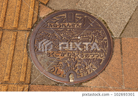 Manhole, Kurume City, Fukuoka Prefecture, sewage road 102693301