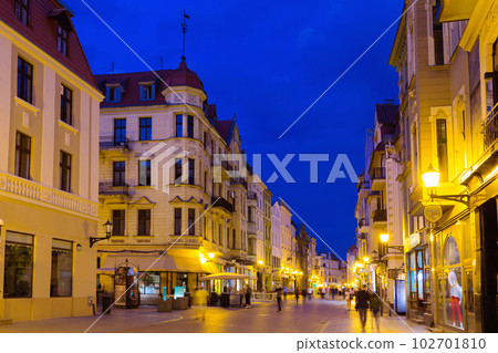 Streets of Torun in evening 102701810