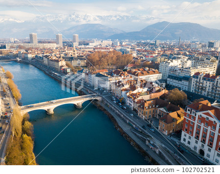 Aerial view of Grenoble Aerial view of Grenoble 102702521