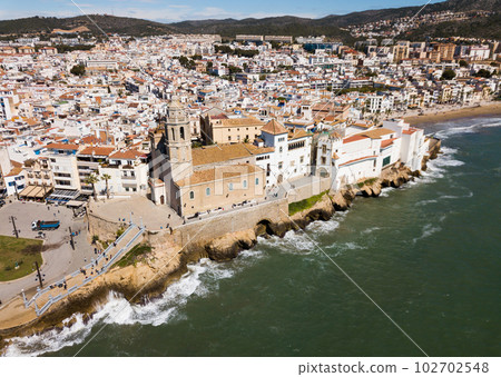 Panorama of Sitges, Barcelona, Spain Panorama of Sitges, Barcelona, Spain 102702548