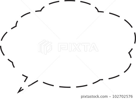 Cloud balloon Dashed line White paint Cloud balloon Dashed line White paint 102702576